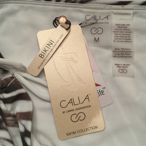 CALIA Ruched Swim Bottoms in Shadow Palm - Picture 9 of 9